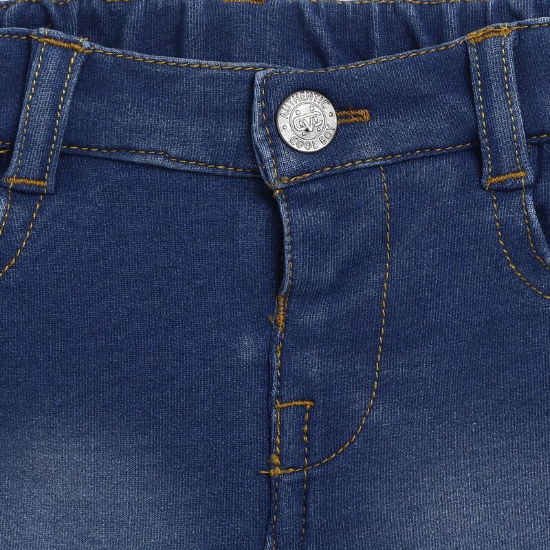 Boys Medium Blue Stretch Denim Long Trouser image number null